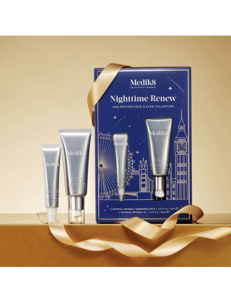 Medik8 Nighttime Renew Age-Defying Face and Eyes Collection Лімітований антивіковий набір для шкіри обличчя та шкіри навколо очей з ретинолом