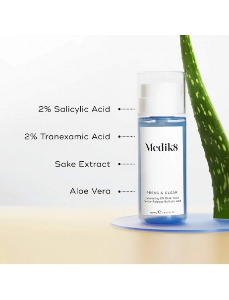 Medik8 Press & Clear Exfoliating 2% BHA Tonic Тонік з BHA для проблемної шкіри