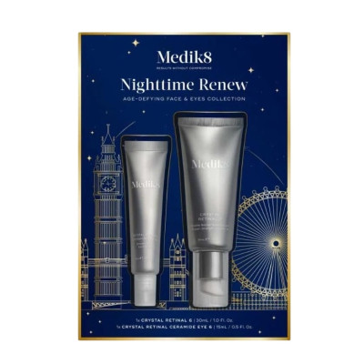 Medik8 Nighttime Renew Age-Defying Face and Eyes Collection Лимитированный антивозрастный набор для кожи лица и кожи вокруг глаз с ретинолом