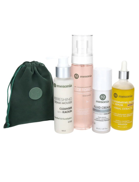 Mesonia Professional Skincare Set 10 Retinol + Bakuchiol Level 2 Набор 10 профессионального ухода Ретинол + Бакучиол уровень 2 для ровного тона и омоложения кожи