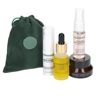 Mesonia Professional Skincare Set 10 mini Retinol + Bakuchiol Level 2 Набор 10 мини профессионального ухода Ретинол + Бакучиол уровень 2 для ровного тона и омоложения кожи