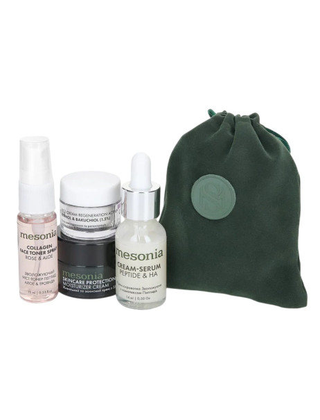Mesonia Professional Skincare Set 11 mini Retinol + Bakuchiol Level 3 Набор 11 мини профессионального ухода Ретинол + Бакучиол Уровень 3 для активной регенерации и омоложения кожи