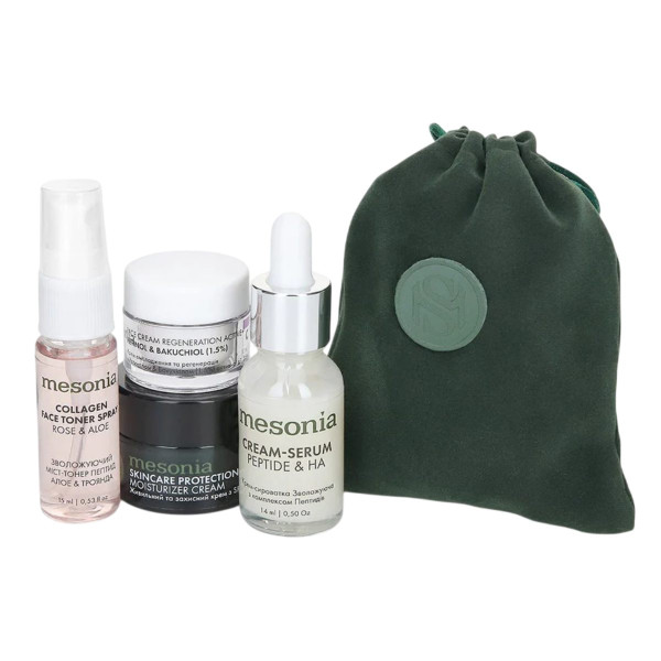 Mesonia Professional Skincare Set 11 mini Retinol + Bakuchiol Level 3 Набор 11 мини профессионального ухода Ретинол + Бакучиол Уровень 3 для активной регенерации и омоложения кожи