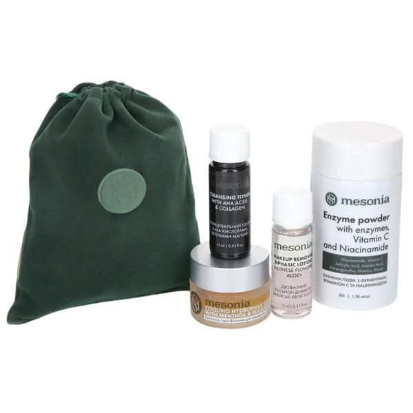 Mesonia  Makeup Removal Set 16 mini  with Omega-3 Complex  Набор 16 мини для демакияжа с комплексом Омега-3