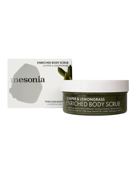Mesonia Enriched Body Scrub Juniper & Lemongrass Обогащённый скраб для тела Можжевельник и Лемонграсс