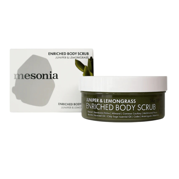 Mesonia Enriched Body Scrub Juniper & Lemongrass Обогащённый скраб для тела Можжевельник и Лемонграсс