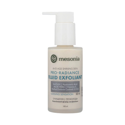 Mesonia Kaolin Fluid Exfoliant Cooling Sensation Каоліновий флюїд-ексфоліант з охолоджуючим ефектом та пептидним комплексом 