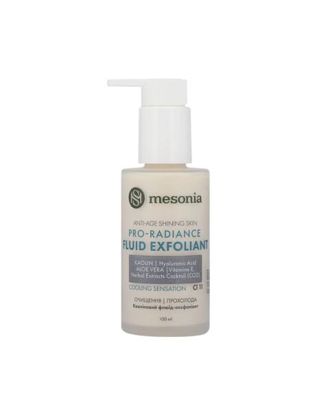 Mesonia Kaolin Fluid Exfoliant Cooling Sensation Каоліновий флюїд-ексфоліант з охолоджуючим ефектом та пептидним комплексом
