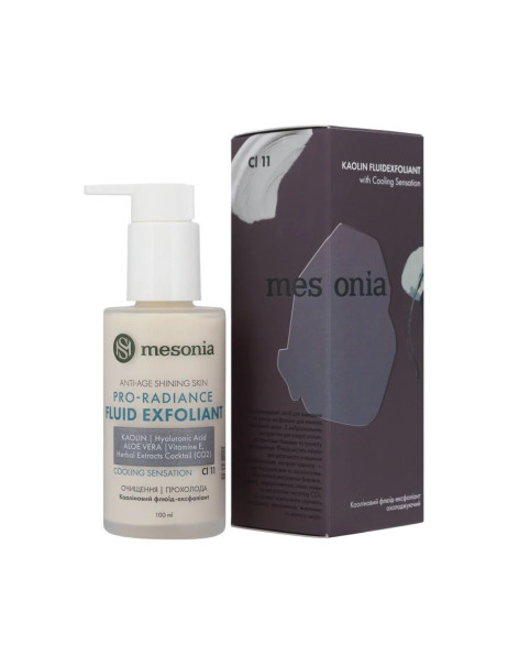 Mesonia Kaolin Fluid Exfoliant Cooling Sensation Каоліновий флюїд-ексфоліант з охолоджуючим ефектом та пептидним комплексом