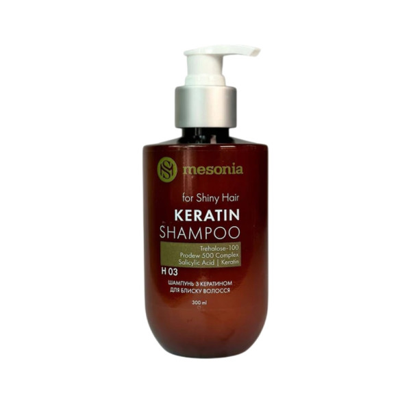 Mesonia Keratin Shampoo for Shiny Hair Шампунь з кератином для блиску волосся
