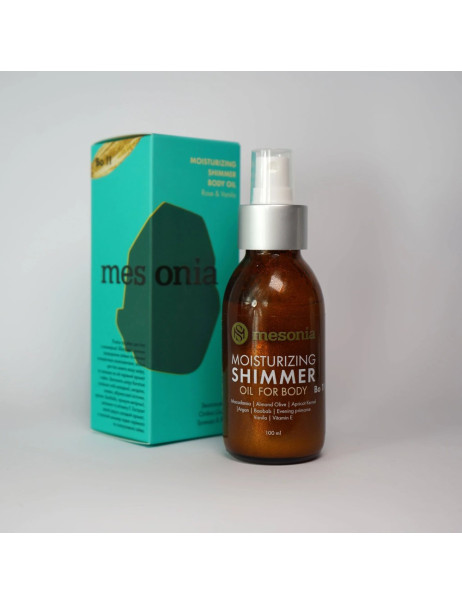 Mesonia Moisturizing Shimmer Oil for Body Vit Complex C+ Macadamia Зволожувальна олійка-шиммер для тіла з вітамінним комплексом C+ та макадамією