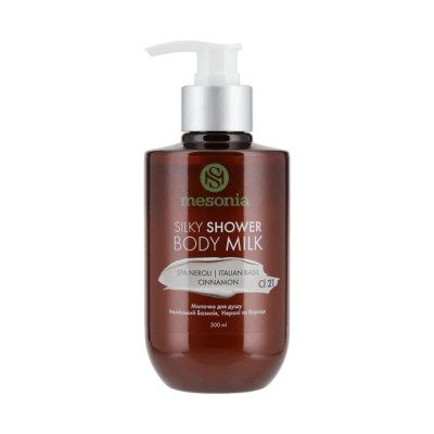 Mesonia Silky Shower Milk Body Spa Italian Basil and Cinnamon Молочко для душу Італійський базилік та кориця 