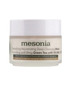 Mesonia Detoxifying Rejuvenating Deep Cleansing Mask with Green Tea Vitamins A and E Детокс восстанавливающая маска для глубокого очищения питания и лифтинга с зеленым чаем витаминами A и E - Написать отзыв