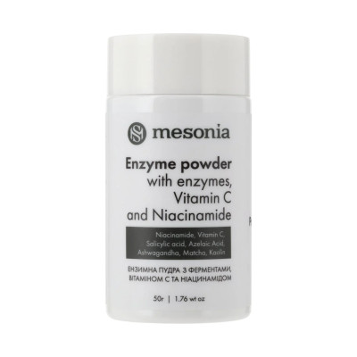 Mesonia Enzyme Powder with Enzymes, Vitamin C, and Niacinamide Ензимна пудра з ферментами, вітаміном С та ніацинамідом