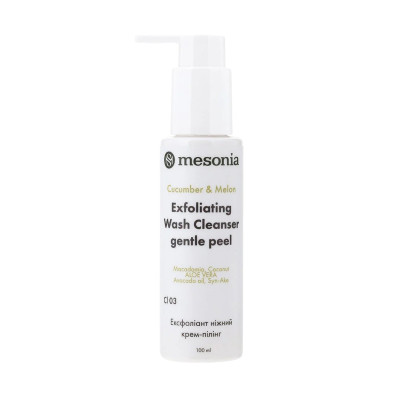 Mesonia Gentle Exfoliating Cream Peel with Cucumber & Melon SYN-AQUABIO Collagen+ Крем-ексфоліант ніжний пілінг «Огірок & Диня»