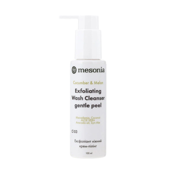 Mesonia Gentle Exfoliating Cream Peel with Cucumber & Melon SYN-AQUABIO Collagen+ Крем-ексфоліант ніжний пілінг «Огірок & Диня»