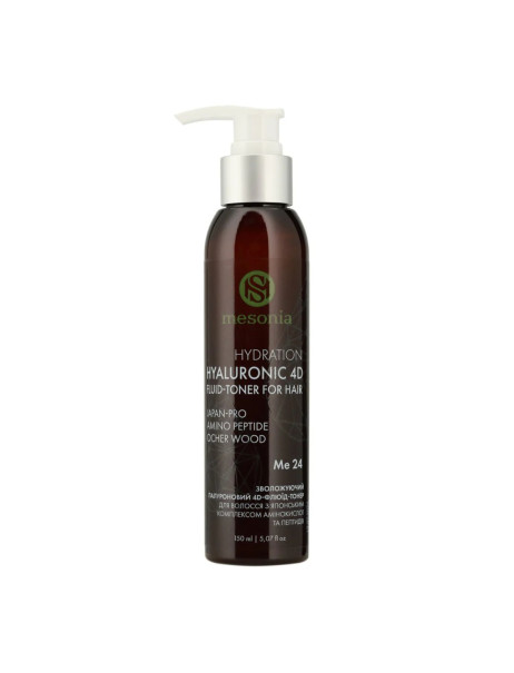 Mesonia Hydration Hyaluronic 4D Fluid Toner for Hair Ocher Wood with Japan Pro Amino Peptide Увлажняющий гиалуроновый 4D-флюид-тонер для волос Ошер Вуд с японским комплексом аминокислот и пептидов
