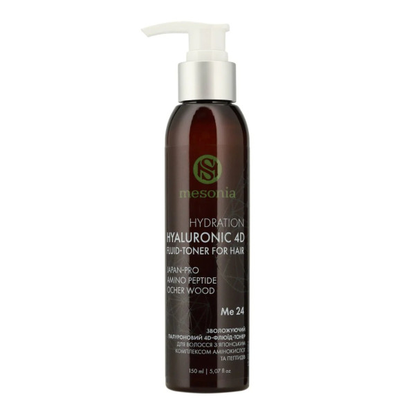 Mesonia Hydration Hyaluronic 4D Fluid Toner for Hair Ocher Wood with Japan Pro Amino Peptide Увлажняющий гиалуроновый 4D-флюид-тонер для волос Ошер Вуд с японским комплексом аминокислот и пептидов
