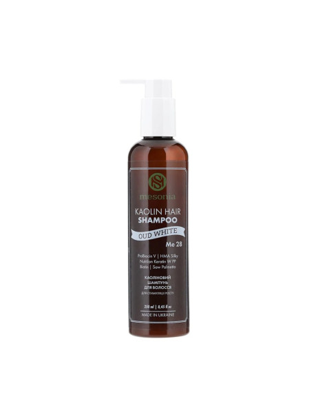 Mesonia Kaolin Hair Shampoo Oud White Каолиновый шампунь для волос