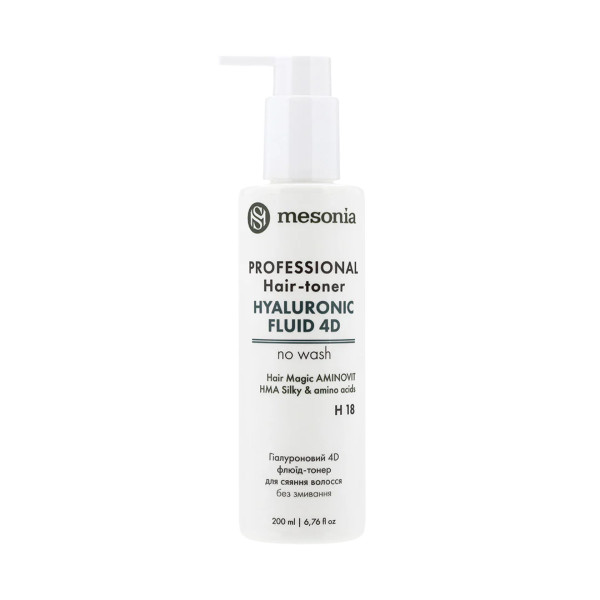 Mesonia Professional Hair Toner Hyaluronic Fluid 4D Гіалуроновий 4D-флюїд-тонер для волосся для сяяння волосся
