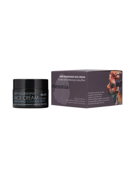 Mesonia Deep Nourishing Face Cream for Men with Refreshing Cooling Effect Успокаивающий крем для лица для мужчин с эффектом приятной прохлады