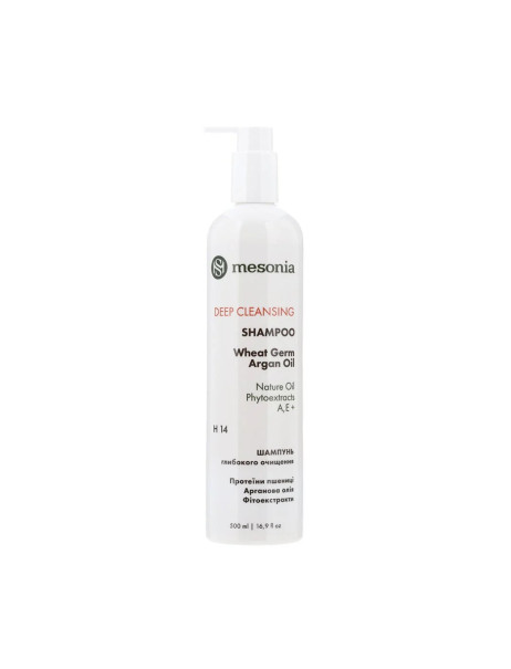 Mesonia Deep Cleansing Shampoo Wheat Germ & Argan Oil Шампунь глибокого очищення з зародками пшениці та аргановою олією