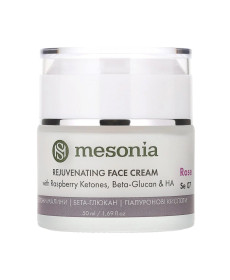 Mesonia Rejuvenating Face Cream with Raspberry Ketones, Beta-Glucan, and Hyaluronic Acid Rose Омолоджувальний крем для обличчя - Написати відгук