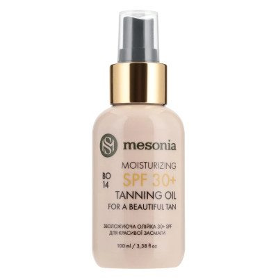 Mesonia Moisturizing Tanning Oil For A Beautiful Tan SPF 30+ Зволожувальна Олійка для засмаги