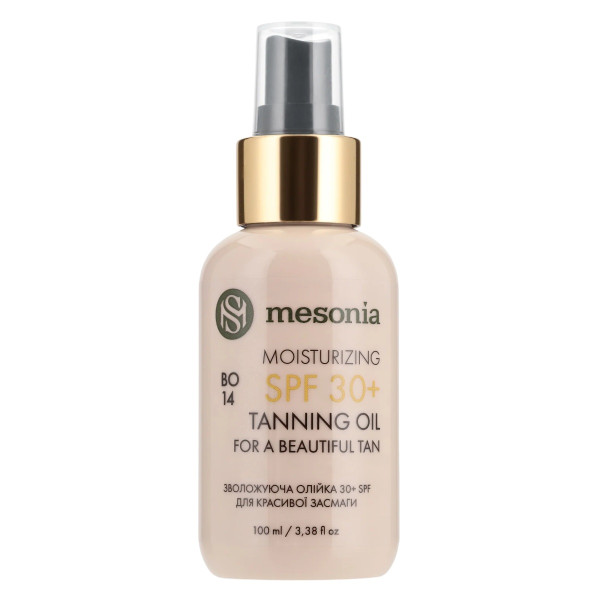 Mesonia Moisturizing Tanning Oil For A Beautiful Tan SPF 30+ Зволожувальна Олійка для засмаги