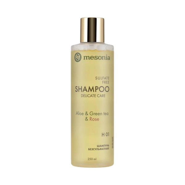 Mesonia Sulfate-Free Shampoo Delicate Care with Aloe & Green Tea Шампунь безсульфатний м’якої дії з алое та зеленим чаєм 