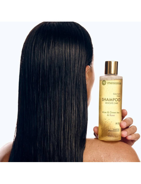 Mesonia Sulfate-Free Shampoo Delicate Care with Aloe & Green Tea Шампунь безсульфатний м’якої дії з алое та зеленим чаєм