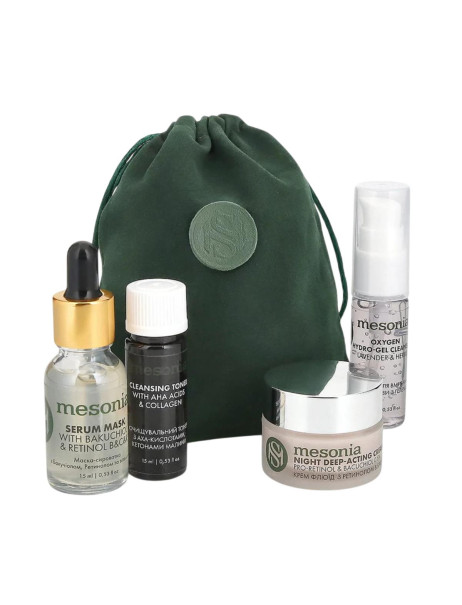 Professional Skincare Set 09 mini Retinol + Bakuchiol for Pigmentation and Wrinkle Reduction Профессиональный набор 09 міні Retinol + Bakuchiol против пигментации и морщин