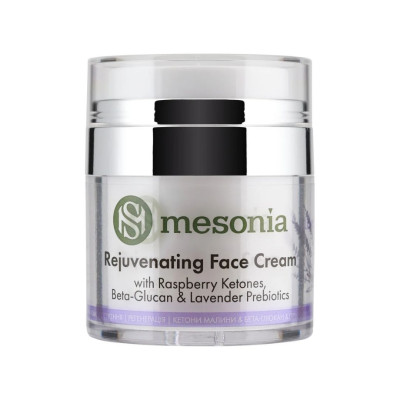 Mesonia Rejuvenating Face Cream with Raspberry Ketones, Beta-Glucan & Lavender Prebiotics Крем омолоджуючий