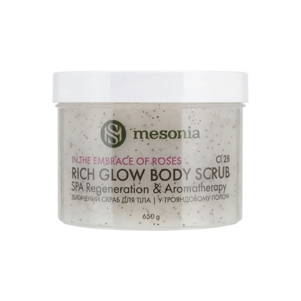 Mesonia Rich Glow Body Scrub In the Embrace of Roses Збагачений cкраб для тіла «У трояндовому полоні»