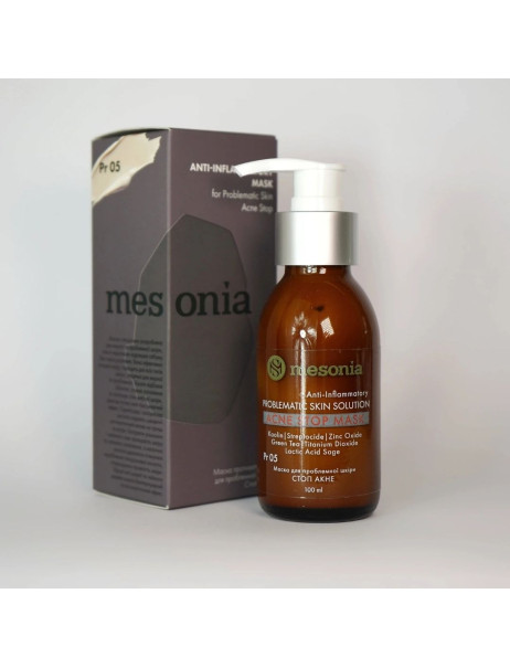 Mesonia Anti-Inflammatory Mask for Problematic Skin Acne Stop Kaolin Matrix+ Маска протизапальна для проблемної шкіри Стоп Акне