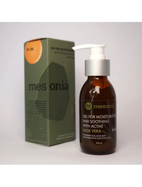 Mesonia Gel for Moisturizing and Soothing with Active Aloe Vera Pep 5H PRO-L & HА Гель алоэ вера с гидролатами алоэ и мяты