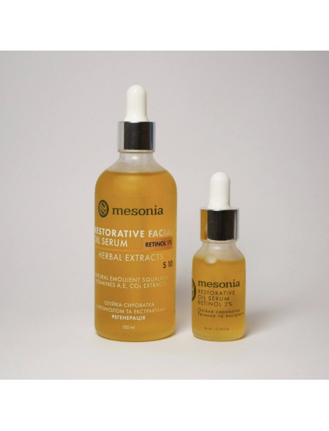 Mesonia Restorative Oil Serum with Extracts and Retinol 1% Збагачена сироватка-олійка з екстрактами та ретинолом 1%