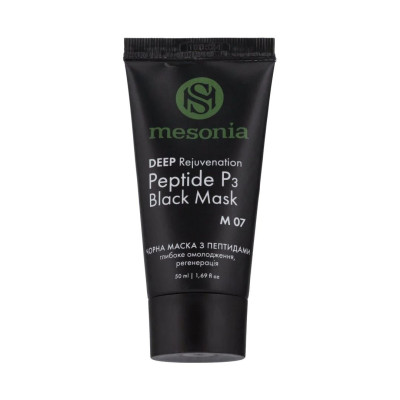 Mesonia Black Peptide Mask for Deep Rejuvenation Чорна маска Глибоке омолодження з комплексом пептидів та морською багнюкою