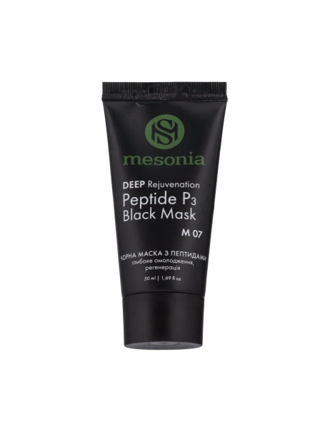 Mesonia Black Peptide Mask for Deep Rejuvenation Черная маска Глубокое омоложение с комплексом пептидов и морской грязью