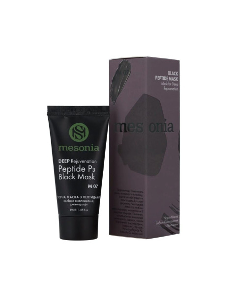 Mesonia Black Peptide Mask for Deep Rejuvenation Черная маска Глубокое омоложение с комплексом пептидов и морской грязью