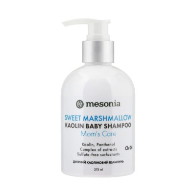 Mesonia Kaolin Baby Shampoo Sweet Marshmallow Mom's Care Ion-Kaolin Balance Matrix Каоліновий шампунь для дітей Мамина турбота та солодощі