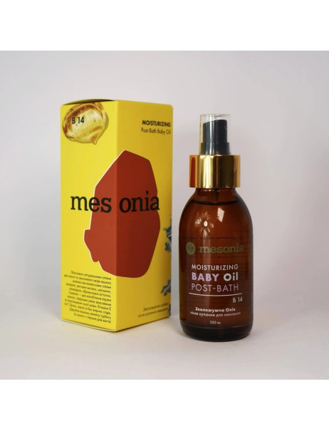 Mesonia Moisturizing Post-Bath Baby Oil Vit E, F, Squalane Увлажняющее масло для младенцев
