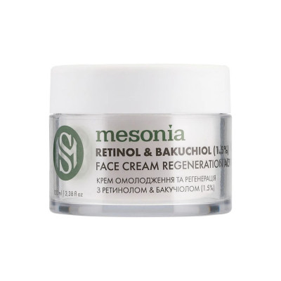 Mesonia Retinоl & Bakuchiol (1.5%) Face Cream Крем омолодження та регенерація з ретинолом і бакучіолом (1,5%) активної дії  35+