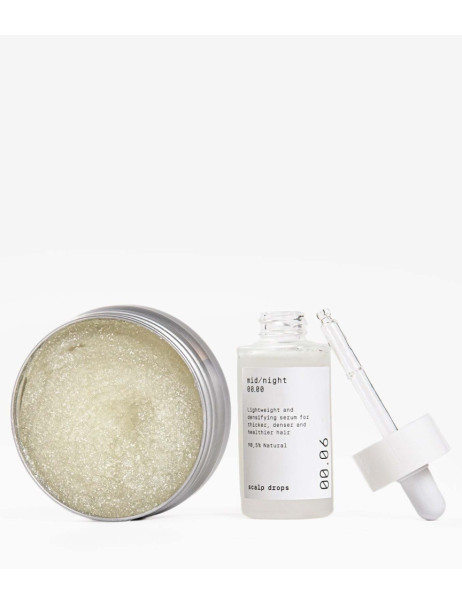 Mid/night 00.00 Scalp Treatment Набор Скраб и сыворотка для кожи головы