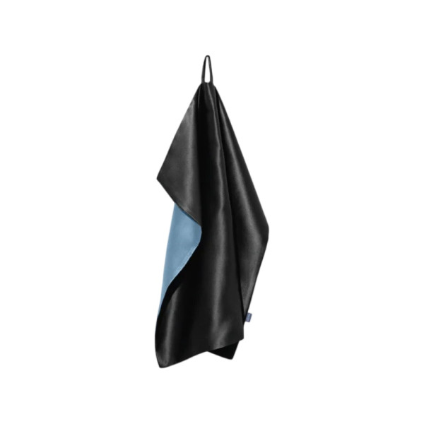 MOLODO Silk Face Towel with Microfiber Black Шовковий рушник з мікрофіброю для обличчя, чорний