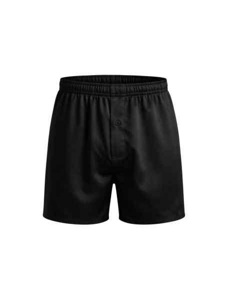 Molodo Men's Silk Boxers Game Changer Black Шелковые мужские трусы, черные