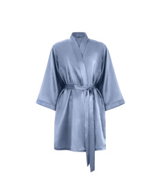 MOLODO Silk Kimono Robe Short Blue Шелковый халат-кимоно короткий, голубой - Написать отзыв