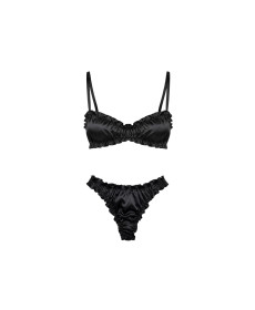 Molodo Silk Lingerie Set Air Black Сет шовкової білизни, чорний - Написати відгук