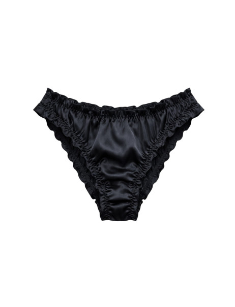 MOLODO Silk Slip-Panties Air Black Шелковые слипы, черные