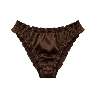 MOLODO Silk Slip-Panties Air Brown Шовкові сліпи, коричневі